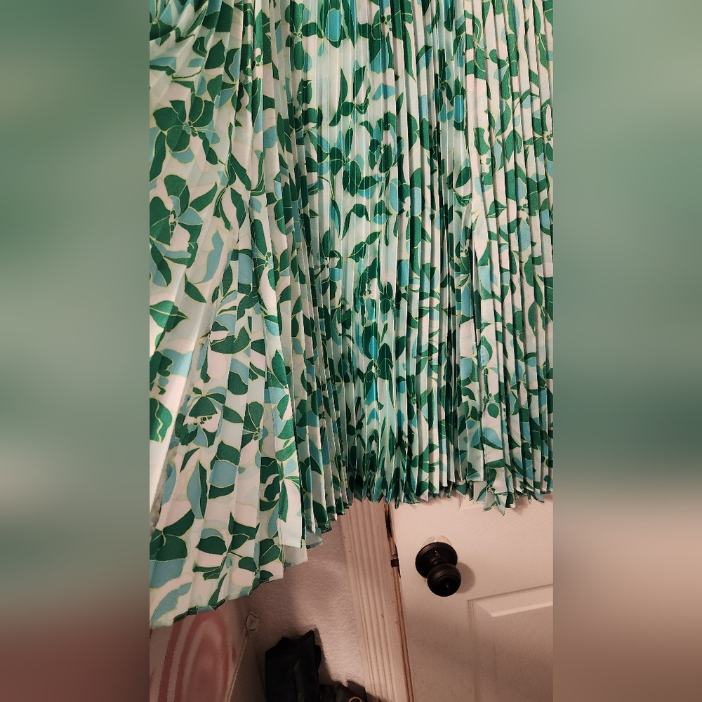 Halogen Floral Midi Skirt W/Slit